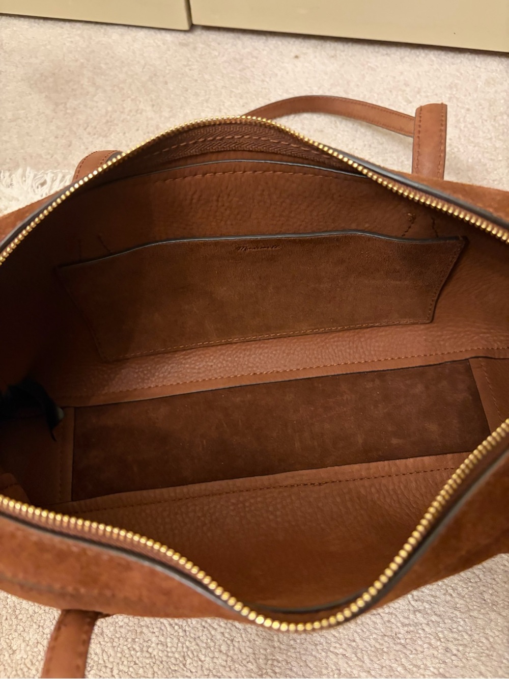 Madewell Brown Suede Shoulder Bag - Picture 5 of 6